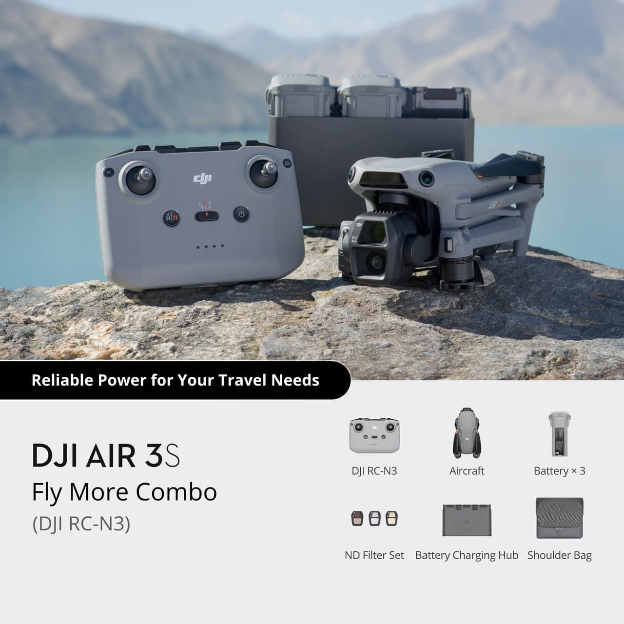 6ae63046ab855737b8af8032d17a832e@ultra DJI Air 3S Fly More Combo N3 - Image 1